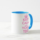 ピンクは穏やかなマグのテンプレートのデザイン|をカスタマイズ可能保ちます マグカップ (正面右)