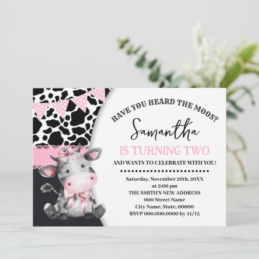 ピンクは第2の誕生日の牛の声を聞いたことがある 招待状 (スタンド正面)