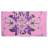 ピンクは良い日と良い夜のデザインアート 枕カバー (正面左)