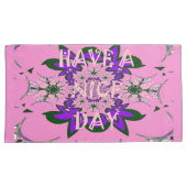 ピンクは良い日と良い夜のデザインアート 枕カバー (正面右)