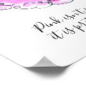 ピンクは色の女の子ピンクのパーティードレスではない ポスター (角)