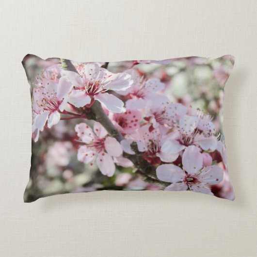 ピンクは赤い茎。 アクセントクッション (正面)