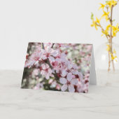 ピンクは赤い茎。 カード (黄色い花)