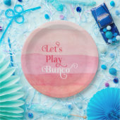 ピンクはBuncoゲーム夜を遊ぼう ペーパープレート (パーティー)