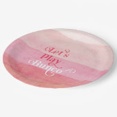 ピンクはBuncoゲーム夜を遊ぼう ペーパープレート (アングル)