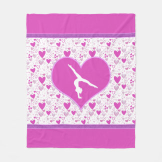 ピンクはoのハートの体育専門家を区分します フリースブランケット