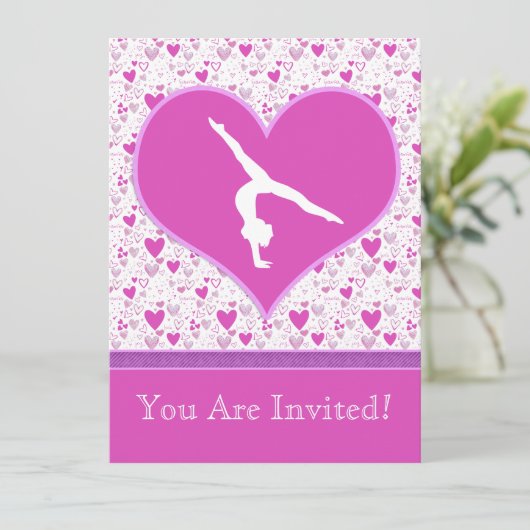 ピンクはoのハートの体育専門家を区分します 招待状 (スタンド正面)