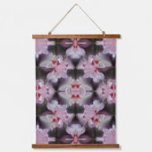 ピンクひげアイリスフラワー抽象芸術 吊り下げ型タペストリー (正面)