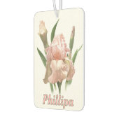 ピンクひげ虹彩パーソナライズされた花 カーエアーフレッシュナー (左)