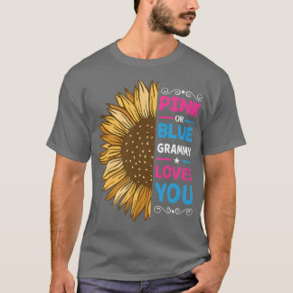 ピンクまたはブルーのグラミー愛あなたベビー性別リビールS Tシャツ