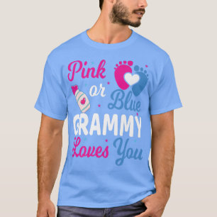 ピンクまたはブルーのグラミー愛あなたベビー性発現P Tシャツ