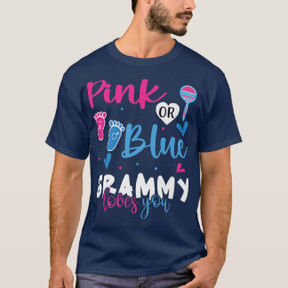 ピンクまたはブルーのグラミー愛あなたベビー性発現P Tシャツ