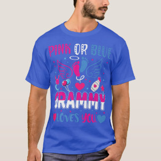ピンクまたはブルーのグラミー愛あなたベビー性発現P Tシャツ