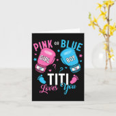 ピンクまたはブルーのティティ愛あなたボクシング性別リビールB カード (黄色い花)