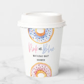 ピンクまたはブルーのドーナツの赤ちゃんシャワーパーティー 紙コップ (正面)