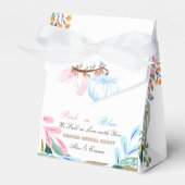 ピンクまたはブルーのパンプキン性別発表 招待状 フェイバーボックス (正面サイド)