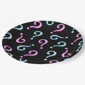 ピンクまたはブルーのベビーの表示 ペーパープレート (アングル)