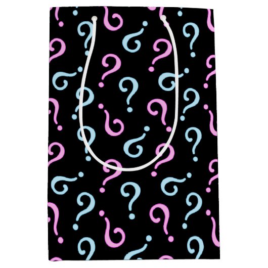 ピンクまたはブルーのベビーの表示 ミディアムペーパーバッグ (正面)