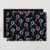 ピンクまたはブルーのベビーリビール 招待状 (正面/裏面)