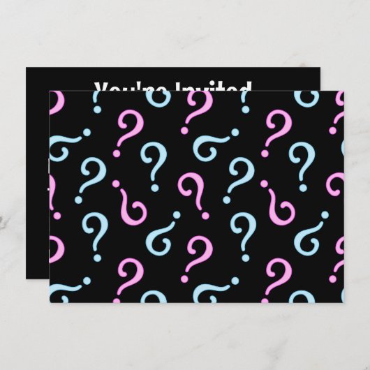 ピンクまたはブルーのベビーリビール 招待状 (正面/裏面)