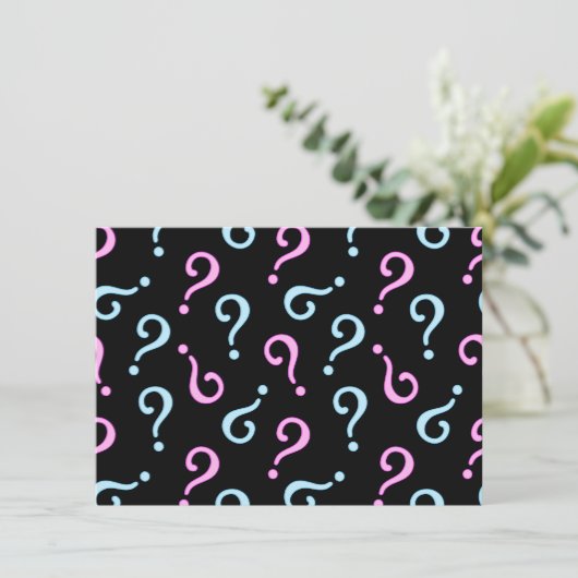 ピンクまたはブルーのベビーリビール 招待状 (スタンド正面)