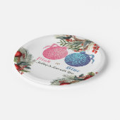 ピンクまたはブルーの冬の性別の表示パーティー ペーパープレート (アングル)