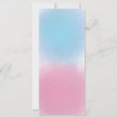 ピンクまたはブルーの性別が煙爆弾バルーンを明らかにポップ・アートの 招待状 (裏面)