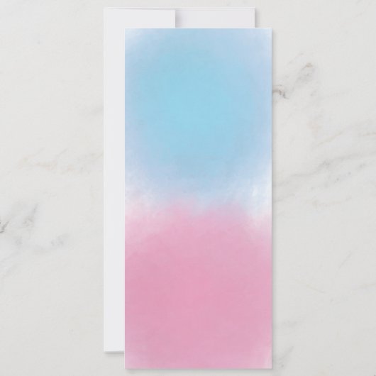 ピンクまたはブルーの性別が煙爆弾バルーンを明らかにポップ・アートの 招待状 (裏面)