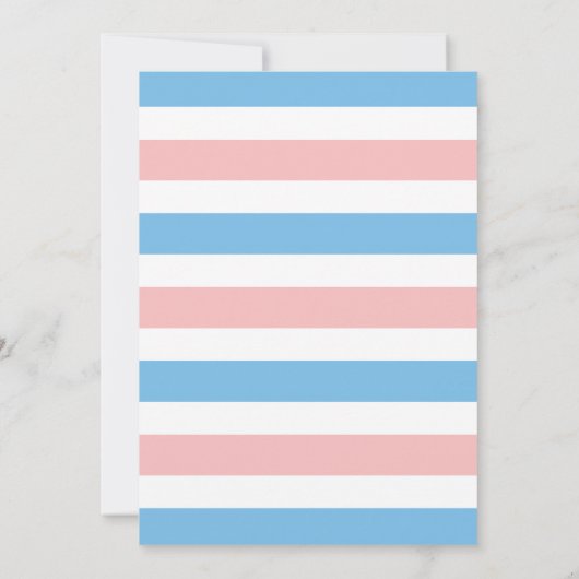 ピンクまたはブルーの性別が紙吹雪の赤ちゃんシャワーを明らかにする 招待状 (裏面)