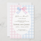 ピンクまたはブルーの性別が赤ちゃんシャワーを明らかにする招待状 招待状 (正面)