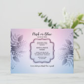 ピンクまたはブルーの性別リビールパーティの招待状 招待状 (スタンド正面)