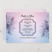 ピンクまたはブルーの性別リビールパーティの招待状 招待状 (正面/裏面)