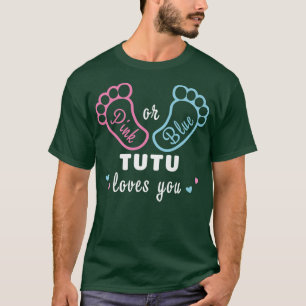 ピンクまたはブルーツツは性別を明らかにあなたを愛する Tシャツ