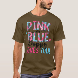 ピンクまたはブルーポピー愛あなた絞り染めベビー性別R Tシャツ