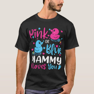 ピンクまたはブルーマミー愛あなたベビージェンダーReveal Du Tシャツ