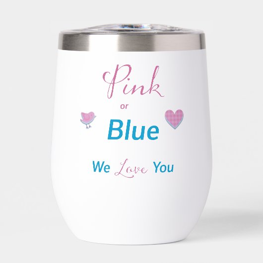 ピンクまたはブルー愛する性別を表示 (正面)