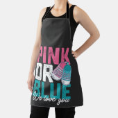 ピンクまたはブルー私たちは愛あなたを性別で明かす エプロン (インサイチュ)