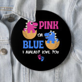 ピンクまたはブルー私は既にあなたが性別を明かすファンを愛する 缶バッジ (インサイチュ)