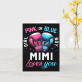 ピンクまたはブルーMimi愛あなたボクシング性発現B カード (黄色い花)