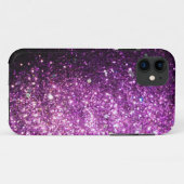 ピンクまたは紫色のグリッターの輝きのきらきら光るなiPhone 5の場合 Case-Mate iPhoneケース (裏面(横))