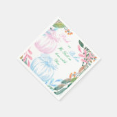 ピンクまたは青かぼちゃジェンダー表示パーティの招待状 スタンダードカクテルナプキン (角)