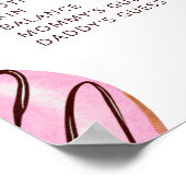 ピンクまたは青のドーナツ旧妻の物語のサイン ポスター (角)