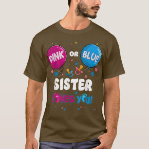 ピンクまたは青のバルーンの妹が性愛リバー Tシャツ