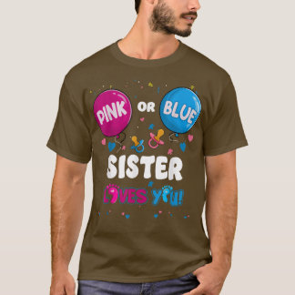ピンクまたは青のバルーンの妹が性愛リバー Tシャツ