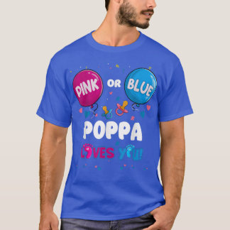 ピンクまたは青のバルーンポッパ愛あなたジェンダー明かす Tシャツ
