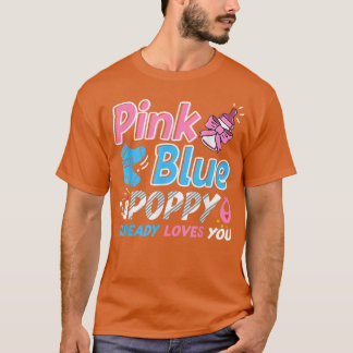 ピンクまたは青のポピー愛あなたベビー性発現 Tシャツ