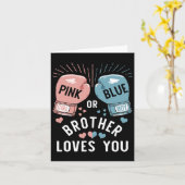 ピンクまたは青の兄弟あなたを愛するボクシングジェンダーrevea カード (黄色い花)