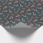 ピンクまたは青の性別の表示 ラッピングペーパー (角)