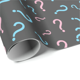 ピンクまたは青の性別の表示 ラッピングペーパー