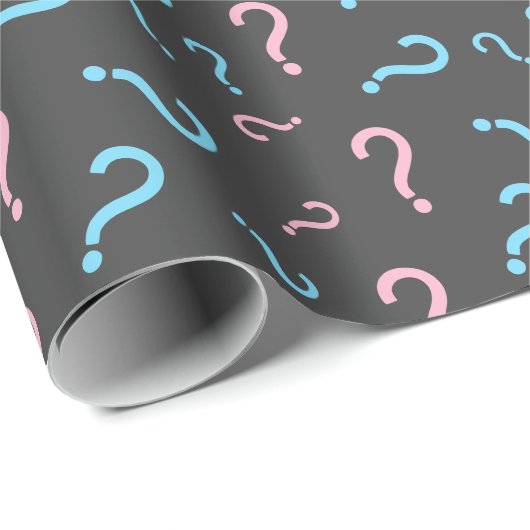 ピンクまたは青の性別の表示 ラッピングペーパー (ロールコーナー)